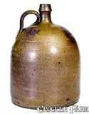 J. M. Yow, Rare J. M. YOW / ERECT, NC Stoneware Jug, late 19th century, Stoneware