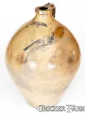 I. Seymour Troy Factory, 2 Gal. I SEYMOUR / TROY FACTORY Stoneware Jug with Fine Incised Bird Decoration, circa 1830, Stoneware