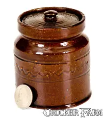 Samuel Baker, Very Unusual Small-Sized Redware Lidded Jar, "Samuel Baker / Dec. 17th 1839", 1839, Redware