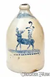 J. C. Waelde, Excellent J.C. WAELDE / NORTH BAY, New York Stoneware Deer Jug