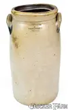 Armstrong & Wentworth, ARMSTRONG & WENTWORTH / NORWICH Stoneware Churn w/ Cobalt Decoration, circa 1814-1834, Stoneware