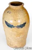 Liberty Forev, Outstanding LIBERTY FOREV / WARNE & LETTs 1807 / S. AMBOY. N. JERSY Jar, 1807, Stoneware