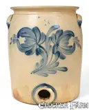 Rare COWDEN & WILCOX / HARRISBURG, PA Stoneware Water Cooler by Cowden & Wilcox, circa 1865, Stoneware, sold Mar 2019