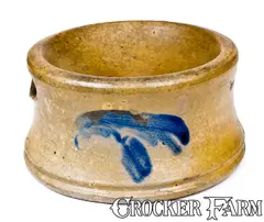 Wm. Moyer, Rare WM. MOYER / HARRISBURG, PA Stoneware Spittoon with Floral Decoration, circa 1858-1861, Stoneware