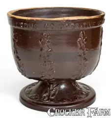 Lyons Cooperative Pottery, Unusual LYONS COOPERATIVE POTTERY / LYONS, NY Stoneware Urn, late 19th century, Stoneware
