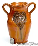 W.W. Cline, "W.W. Cline / Hartford City / Indiana / Aug. 11th 1904" Redware Vase Heart Decoration, 1904, Redware