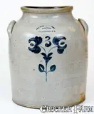 Van Schoik & Dunn, VAN SCHOIK & DUNN / Makers, / Middletown Point, N.J. Stoneware Jar, c1853-70, c1853-70, Stoneware