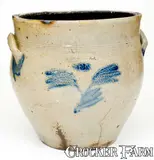 J. & L. E. Meeker, Extremely Rare 3 Gal. J. & L. E. MEEKER / SUCCASUNNY, NJ (Succasunna), second quarter 19th century, Stoneware