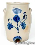 Burger & Lang, Very Rare 3 Gal. BURGER & LANG / ROCHESTER, NY Stoneware Water Cooler, circa 1875, Stoneware