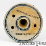 M. Tyler. Albany, Rare M. TYLER. ALBANY / MANUFACTURER Cobalt-Decorated Stoneware Inkwell, c1840, c1840, Stoneware