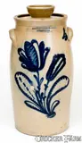 Harrington & Burger, Elaborately-Decorated HARRINGTON & BURGER / ROCHESTER, NY Stoneware Churn