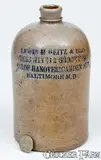 Wines & Groceries, Rare Small-Sized TEAS, WINES & GROCERIES / BALTIMORE, MD Stoneware Jug, circa 1875, Stoneware