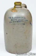 Maynadier, MAYNADIER / FANCY GROCERIES / BALTIMORE, MD Stoneware Advertising Jug, circa 1875, Stoneware