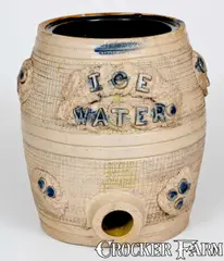Sipe & Sons, Extremely Rare SIPE & SONS / WILLIAMSPORT, PA Stoneware Ice Water Cooler, circa 1880, Stoneware