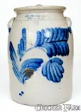 Nichols & Co., 3 Gal. SIPE, NICHOLS & CO. / WILLIAMSPORT, PA Stoneware Lidded Jar with Bold Decoration