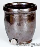 David Smith, Small W. SMITH / WOMELSDORF Redware Jar with Manganese Glaze