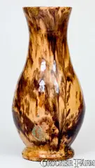 Rare BAECHER / WINCHESTER, VA Shenandoah Valley Glazed Redware Vase by Baecher, circa 1880, Redware, sold Nov 2018