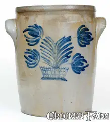 H.H. Zigler, Rare Large-Sized H.H ZIGLER / NEWVILLE, PA Stoneware Jar, circa 1852-1865, Stoneware