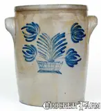 H.H. Zigler, Rare Large-Sized H.H ZIGLER / NEWVILLE, PA Stoneware Jar, circa 1852-1865, Stoneware