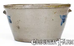 W. H. Crisman, Rare W. H. CRISMAN / STRASBURG, VA Stoneware Bowl with Cobalt Decoration, circa 1883-1885, Stoneware