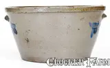 W. H. Crisman, Rare W. H. CRISMAN / STRASBURG, VA Stoneware Bowl with Cobalt Decoration, circa 1883-1885, Stoneware