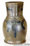 J.M. Hickerson, Rare J.M. HICKERSON / STRASBURG, VIRGINIA Star-Marked Stoneware Pitcher, circa 1890, Stoneware