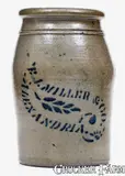 E. J. Miller & Co., E. J. MILLER & CO. / ALEXANDRIA, VA Stoneware Canning Jar, circa 1875, Stoneware