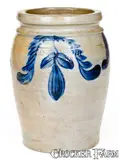 B.C. Milburn, Fine B. C. MILBURN / ALEXA. Alexandria, VA Stoneware Jar with Floral Decoration