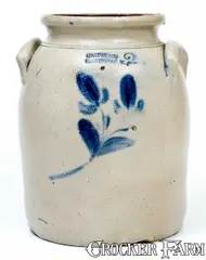 Morton & Co, MORTON & CO / BRANTFORD. C.W., Ontario, Canada Stoneware Jar, circa 1850, Stoneware
