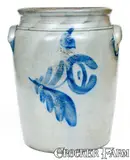 Charles MacKenzie, 3 Gal. MCKENZIE / BEAVER, PA Stoneware Jar with Unusual Maker's Stamp, mid 19th century, Stoneware