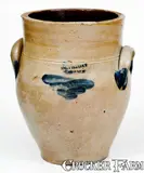 Smith & Day, One-Gallon SMITH & DAY / NORWALK Stoneware Jar with Cobalt Decoration, circa 1840, Stoneware