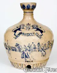 Outstanding JOHN P. SHEEHAN & CO. / UTICA, NY Cooler w/ Polo Scene for LONDON WHISKEY CLUB by John P. Sheehan & Co., late 19th century, Stoneware, sold Nov 2018