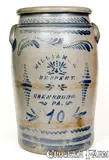 Williams And Reppert, 10 Gal. WILLIAMS & REPPERT / GREENSBORO, PA Stoneware Jar