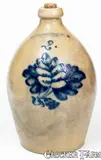 Harrington & Burger, Fine HARRINGTON & BURGER / ROCHESTER, NY Stoneware Jug w/ Slip-Trailed Decoration
