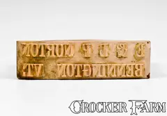 E & L P Norton, Very Important Original Maker's Stamp for E. & L. P. NORTON / BENNINGTON, VT, circa 1861-1881, Stoneware