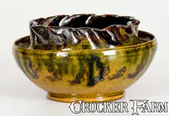 Geo. E. Ohr, GEO. E. OHR / BILOXI, MISS (George Ohr) Pottery Vase with Crimped Rim, late 19th century, Redware