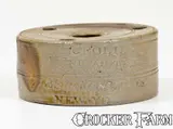 C. Crolius Stoneware, C. CROLIUS / STONEWARE MANUFACTURER / Manhattan-Wells, / NEW-YORK Stoneware Inkwell, early 19th century, Stoneware