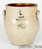 James Otto Lewis, Very Rare 1 Gal. LEWIS / HUNTINGTON Stoneware Jar with Asterisk Decoration, circa 1830-1854, Stoneware