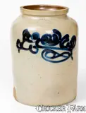 Smith & Day, SMITH & DAY / NORWALK, CONN. Stoneware Jar with Bold Cobalt Decoration, mid 19th century, Stoneware