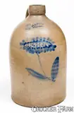 T.G. Daub, T. G. DAUB / EASTON, PA Stoneware Jug with Sunflower Decoration, late 19th century, Stoneware