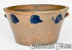 & Shinnick, Very Rare IRELAND, DUEY, & SHINNICK / MT. CRAWFORD, VA Stoneware Bowl, circa 1870, Stoneware