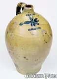 P. Cross, Fine P. CROSS / HARTFORD, CT 2 Gal. Stoneware Jug with Incised Decoration, circa 1806-1808, Stoneware