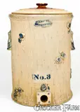 William Hart, Extremely Rare HART / FULTON Stoneware Cooler w/ Stump and Frog Decoration