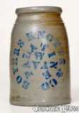 Knotts & Co., Fine BOYERS, KNOTTS & CO. / PALATINE, W. VA Stoneware Canning Jar, circa 1875, Stoneware