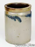 JOHN BELL / WAYNESBORO, PA Stoneware Jar with Cobalt Decoration by John Bell, circa 1850-1880, Stoneware, sold Jul 2018