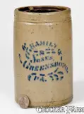 Hamilton & Jones, HAMILTON & JONES / GREENSBORO, PA Stoneware Canning Jar, circa 1875, Stoneware