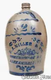 E. J. Miller & Co., "E.J. MILLER & CO. / QUEENSWARE & C. / ALEXANDRIA. VA Stoneware Jug, circa 1875, Stoneware