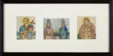 ŚWIĘCI (TRYPTYK) by Nikifor Krynicki, akwarela, gwasz, tektura, sold Oct 2019