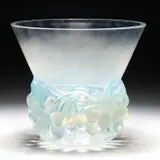 René Lalique (French, 1860-1945), A 'Cerises' Vase, Designed 1930 by René Lalique, glass, sold Sep 2023