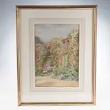 Thomas Nicholson Tyndale, Rose Garden, Watercolour